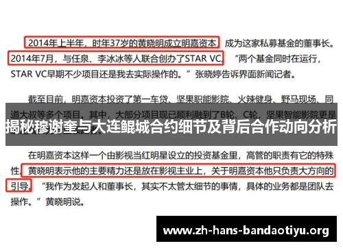 揭秘穆谢奎与大连鲲城合约细节及背后合作动向分析