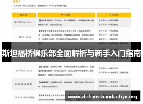 斯坦福桥俱乐部全面解析与新手入门指南